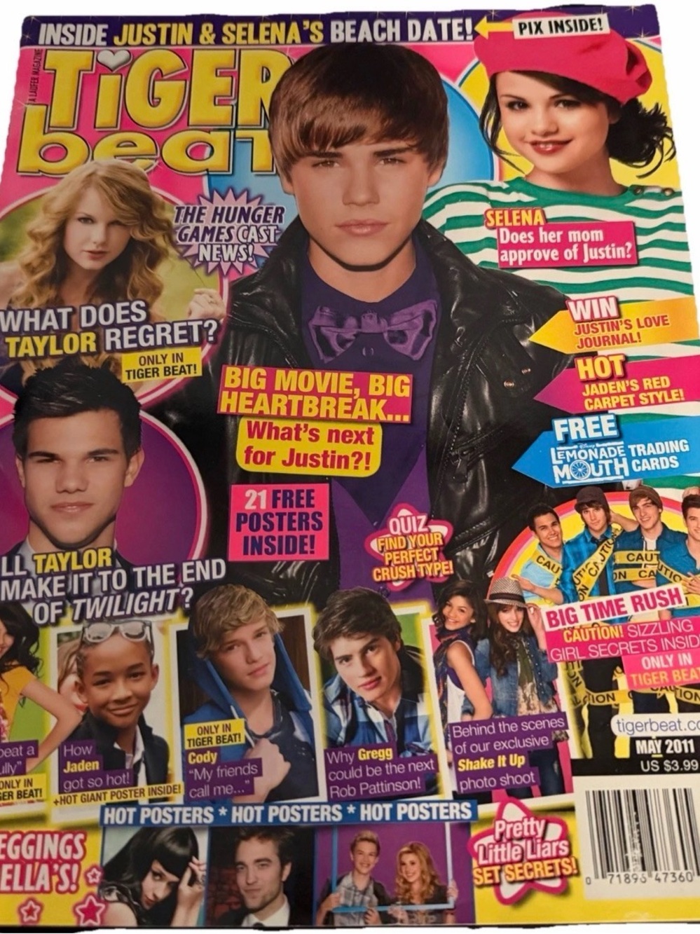 Tiger Beat Magazine May 2011 Justin Bieber